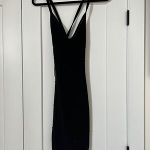 H&M crochet black dress